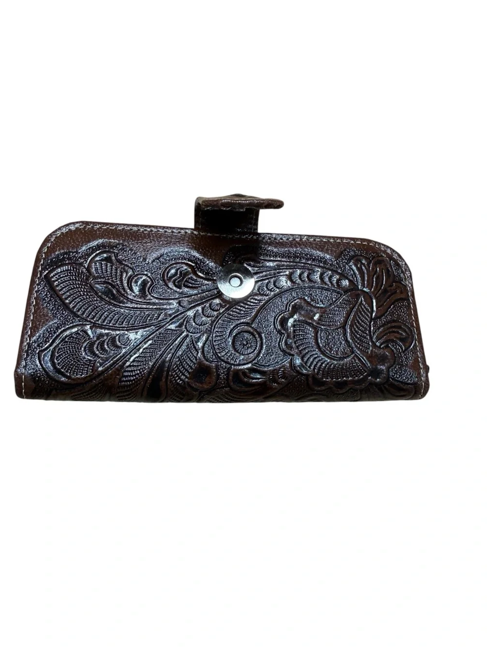 Mexican leather embossed wallet Brown